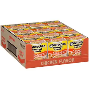Maruchan तत्काल दोपहर के भोजन के चिकन स्वाद, 2.25 औंस [12 के पैक]