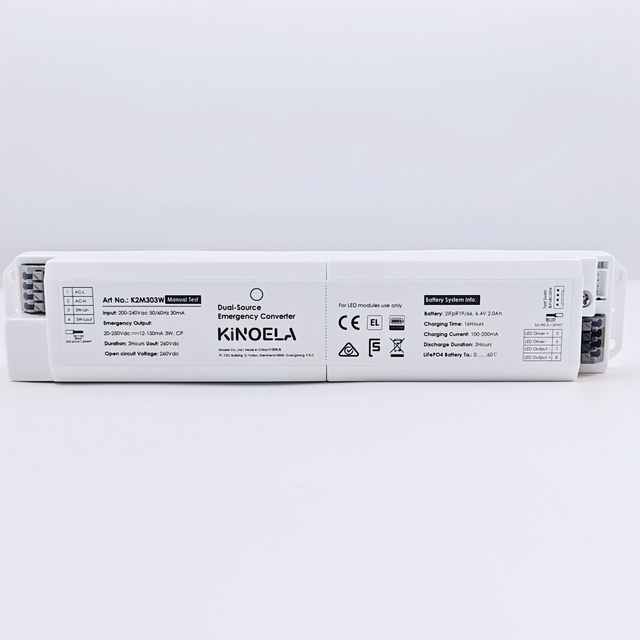 Integrated Battery Emergency Converter Kit, 2W/3W, 3 Hours Emergency Module with Built-in LiFePO4 Battery for LED Linear Light