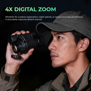 อุปกรณ์สังเกตการณ์กลางคืนระดับมืออาชีพ NODs F1.0 60fps 1080p 4x กันน้ำ กล้องดิจิตอลสำหรับการมองเห็นทางยุทธวิธี แบบ PVS14 [GEN2+ Perf] - Product Image 5