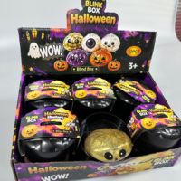 Squishies fantôme citrouille amusants, jouet à presser anti-stress, jouet squishy boule scintillante, fantôme effrayant d'Halloween pour cadeaux