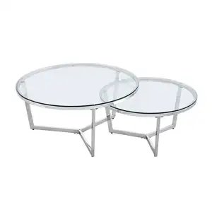 Console de meubles sirène moderne à la mode et abordable, table avec plateau en verre/