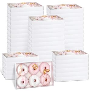 Cajas Transparentes Blancas para Galletas <span class=keywords><strong>con</strong></span> Ventana Completa, Empaque de Regalo para Panadería, para Dulces Cubiertos de <span class=keywords><strong>Chocolate</strong></span>, Cakesicles, Pretzels, Recuerdos de Fiesta - Product Image 1
