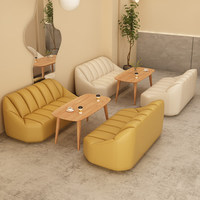 Meubles de restaurant, café, pâtisserie, salon de thé, boutique de gâteaux, style moderne minimaliste, personnalisable, en PU, tables et chaises carrées.