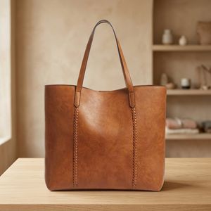 BS INTERNATIONAL Artisanat Naturel Pochette Femme en Cuir Véritable Personnalisable avec Fermeture Éclair Imperméable Bandoulière Unique Style Européen 1L - Product Image 3