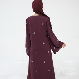 2025 señoras moda Dubai Abaya estilo mujer Abaya con Hijab ropa islámica bordado Bowknot <span class=keywords><strong>Cardigan</strong></span> lujo Abaya - Product Image 6