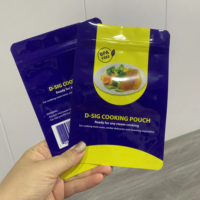 Pochette cornue imprimée personnalisée avec fermeture à glissière pour la cuisson sac d'emballage Doypack en plastique pour poisson en conserve restauration rapide confiture sauce épicée soupe