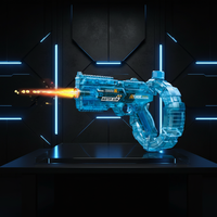 Nouvelle Arrivée Pistolet à Eau Électrique Transparent Automatique avec Lumière LED et Réservoir Tambour Haute Capacité pour l'Été en Extérieur
