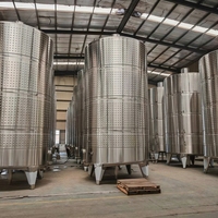Cuve de fermentation de vin en acier inoxydable SUS304/SUS316 10HL 15HL 20HL avec contrôle PLC pour cave à vin