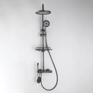 Silah gri anahtar duş seti banyo termostatik duş başlığı duş