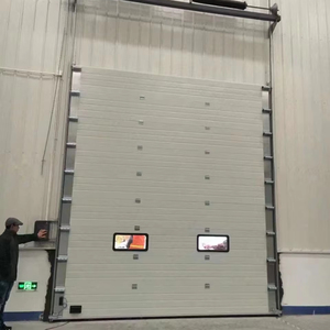 Serie termica porta industriale a scorrimento sezionale porta industriale con piccola finestra - Product Image 1