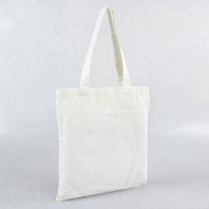 Custom Printed <b>White</b> Cotton Canvas <b>Tote</b> <b>Bag</b> Promotional Reusable Shopping <b>Bag</b> Long Handle Eco-friendly Durable Medium Size - Product Image 1