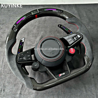 Volant en fibre de carbone pour Audi A3 A4L A5 A6L A7 S3 S4 S5 R8 Assemblage de volant en cuir suédé