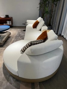 Divano Moderno Connery in Stile Italiano, Monoposto, con Struttura in Legno, Seduta Piatta Grande, Design Lineare ad Angolo, per Piccoli Appartamenti, in Cotone e Lino - Product Image 3