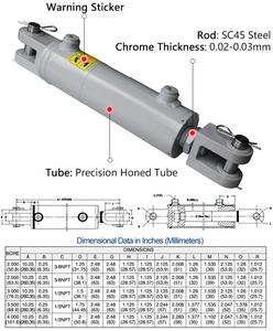 Cylindre de levage hydraulique, pour niveleur de dock, vieux barell - Product Image 2