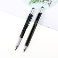 BECOL 6 en 1 stylo à bille multifonction multi-couleur Tech outil stylo métal stylet stylo à bille avec niveau et tournevis