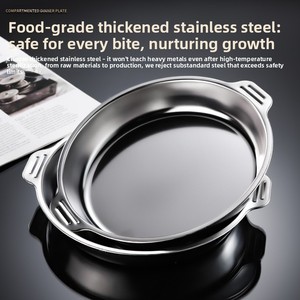 Casserole en acier inoxydable poli miroir style Hong Kong, à double poignée, pour cuisson à sec, usage domestique, fond plat - Product Image 5