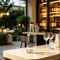 Premium 500ml Glas-Whiskeyflasche, 580g Schwerer Boden, Korkverschluss, 60 Stück pro Karton, Ideal für Spirituosen, Geschenke, Brennereien.