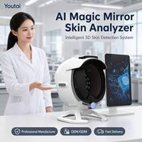 AI Skin Analyzer 3D Facial Skin Analysis Machine 8 Spectrum Skin Tester with Microscopic Detector for Beauty Salon