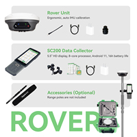 Récepteur GNSS RTK E1 Lite 1408 canaux avec IMU IP68 -40~65°C Température d'exploitation UHF/Bluetooth/WiFi
