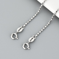Collier à chaîne à billes en argent sterling 925 de 1,5 mm, vente en gros GL45, bijoux minimalistes tendance, plaqué rhodium, tendance pour les mariages