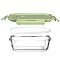 Contenants alimentaires en verre borosilicate chauffables et micro-ondables, hermétiques, grande capacité, anti-fuite, pour la vente en gros