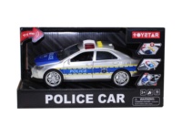 Coche de Policía de Juguete de Fricción 1:14 con Puertas que se Abren, Luces y Sonidos, Vehículo de Juguete de Plástico para Niños, Coche de Juego Divertido con Características Realistas