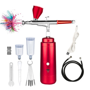 Kit de Aerógrafo de Alimentación por Gravedad, Doble Acción, Velocidad Ajustable, Alimentado por USB, Pistola de Pintura Portátil para Trabajos Artísticos con Accesorios - Product Image 5