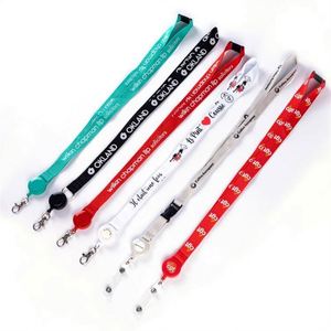 Cheap Custom Design <b>Polyester</b> Sublimation Printing Logo Neck Keychain Retractable Easy to Pull <b>Lanyard</b> - Product Image 1
