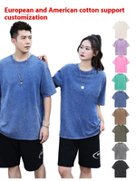 T-shirt surdimensionné 230g en coton épais 100% avec logo personnalisé pour hommes, anti-boulochage, idéal pour le streetwear, les cadeaux d'entreprise et les équipes