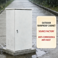 Armoire en acier inoxydable certifiée ISO9001 avec revêtement en poudre, résistante aux intempéries, avec couleur et dimensions personnalisées pour l'hébergement d'équipements extérieurs