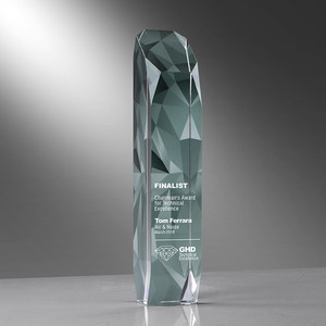 Trofeo de Cristal con Cubo de Rubik Holográfico 3D |   Premio Corporativo Anual Grabado con Láser Multicapa con Base de Luz LED - Product Image 4