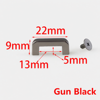 Boucle de chaîne pour sacs à main en alliage de zinc, vis de pont en arche, accessoires de quincaillerie de bagagerie de haute qualité, durables et tendance, 13 mm