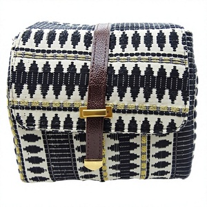 Jacquard Style Hemp Leather Ladies Shoulder <b>Bag</b> Wholesale Casual Tote with Zipper Closure - Product Image 1