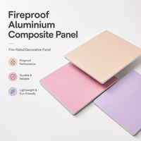 Panneau composite en aluminium ignifuge gris argenté recouvert de PVDF de 4 mm ACP ACM pour cloison intérieure de bureau