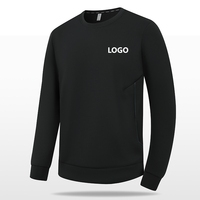 T-shirt à manches longues pour homme 2026 de haute qualité, 390g, super élastique, sportif, tricoté uni, teinture unie, personnalisable avec logo, vierge