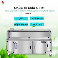 Barbecue au charbon de bois sans fumée JINJELI en acier inoxydable avec filtre électrostatique ESP pour cuisine commerciale, élimination des odeurs de fumée
