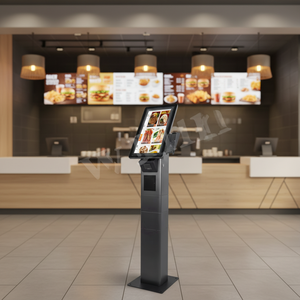 <span class=keywords><strong>Kiosque</strong></span> de file d'attente sur pied WUXIN 215, écran tactile tout-en-un 24 pouces pour restaurant, machines de paiement en libre-service Android Windows - Product Image 1