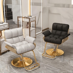 Sillón <span class=keywords><strong>de</strong></span> Barbería <span class=keywords><strong>de</strong></span> Madera <span class=keywords><strong>de</strong></span> Alta Gama para Salón <span class=keywords><strong>de</strong></span> Belleza, Diseño Moderno con Asiento y Reposabrazos Giratorios y Ajustables en Altura - Product Image 1