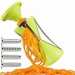 Vegetable Cutter <strong>Spiral</strong> Slicer Vegetable Spiralizer Stainless Steel Blade Works With Zucchini, Squash, <strong>Cucumbers</strong>, Carrots - Product Image 1