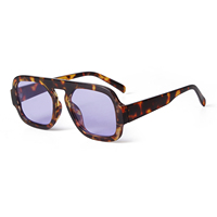 13138 Nouvelles Lunettes de Soleil de Luxe Vintage Grandes Carrées pour Femmes, Lunettes de Mode Léopard pour Hommes, Lunettes de Soleil Rectangulaires Surdimensionnées