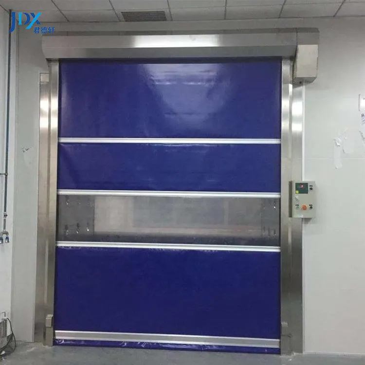Puertas enrollables de alta velocidad de Pvc transparente Fabricante de puertas de Pvc autorreparables Puertas enrollables de alta velocidad