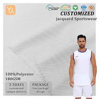 Tissu de sport jacquard 100% polyester personnalisé 180GSM 160CM pour sublimation de t-shirts