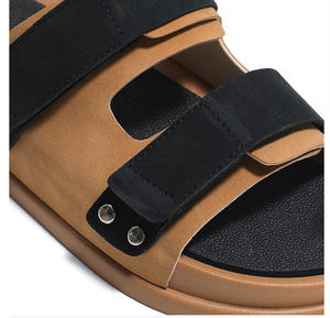 Sandales de sport pour hommes avec fermeture Velcro, pantoufles d'extérieur pour la saison printemps/été, tongs à plateforme épaisse - Product Image 6