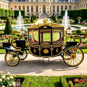 Charrette royale électrique motorisée de luxe pour mariages, visites touristiques et divertissements, personnalisable, 60V 80A, roues solides, garantie 2 ans - Product Image 1