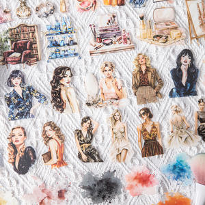 20 autocollants par paquet <span class=keywords><strong>Paris</strong></span> Salon Series Fashion Theme Handbook Scenic Decoration Stickers - Product Image 1