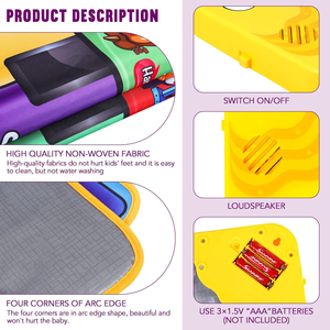 Alfombrilla de Piano para bebé con 25 sonidos de música, alfombrilla de juego <span class=keywords><strong>Musical</strong></span> para niños, Desarrollo Educativo temprano, regalo de cumpleaños, Juguete <span class=keywords><strong>musical</strong></span> - Product Image 2