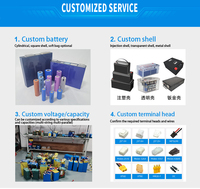 Baterai Sepeda Listrik Kustom 25.6V 48V 51.2V 20Ah 25Ah 30Ah Baterai Lithium Ion Dengan BMS dan Pengisi Daya