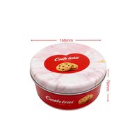 Petite boîte en métal avec charnière pour bonbons et gâteaux du Nouvel An, boîte métallique pour menthes