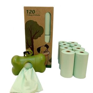 Bolsas para excremento de perro 100% biodegradables de almidón de maíz con certificación BPI, perfumadas, solución para desechos caninos en stock. - Product Image 1