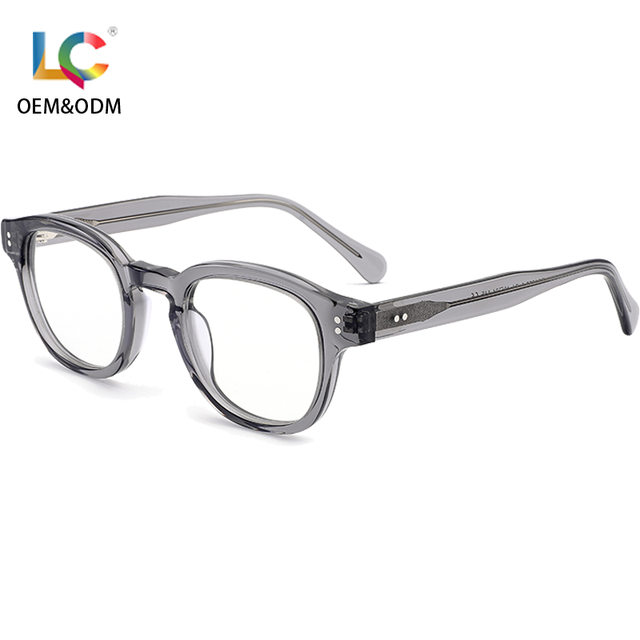 LC Top Quality Acetate Frame Eyewear With Vintage Optical Brand Design Eyeglasses Oculos De Grau Blue Light Custom Glasses Men